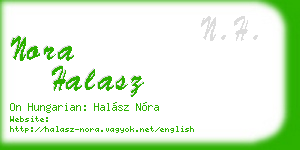 nora halasz business card