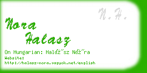 nora halasz business card